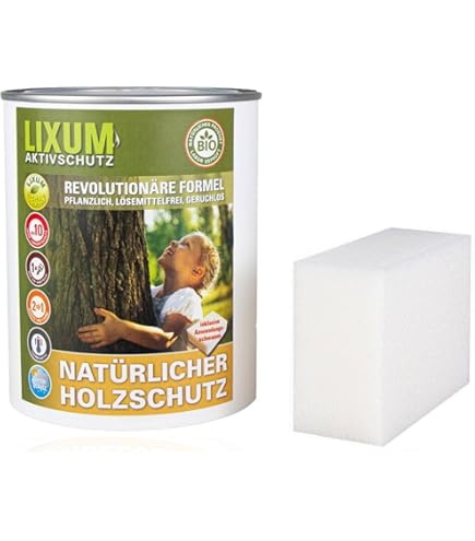 Lixum PRO 100% biologische & natrliche BIO Bambus Holzlasur - Holzschutz &  Holzpflege, (farblos) 500 ml = 15m : Amazon.de: Baumarkt