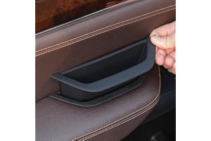 QKKOCHRI Para BMW X3 X4 F25 F26 manija de la puerta del coche, caja de almacenamiento lateral del conductor para BMW X3 X4 2010-2017 (Negro)