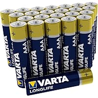 VARTA Longlife AAA Micro LR03 Batterie (24er Pack) Alkaline Batterien – Made in Germany – ideal für Fernbedienung Radio…