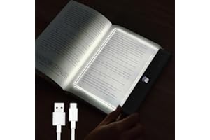 AVEKI Lampe de lecture, 3 couleurs, lampe de lecture LED plate rechargeable pour livres au lit avec fonction mémoire, minuterie de gradation, lampes de chevet rechargeables pour amoureux de livres, cadeaux