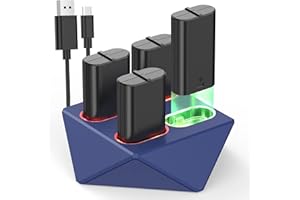 YTEAM Xbox one Controller Battery Packs,4×1200mAh Rechargeable Xbox Battery Packs and Fast Xbox Controller Charging Station for Xbox Series S X/Xbox One X S Elite Controller