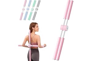 KOUAMOR Barre de yoga correcteur de posture, correcteur de posture et entraîneur de posture | 80 cm | Barre dorsale 2 en 1 pour yoga, gymnastique, entraînement du dos | Mousse antidérapante pour adultes et