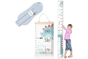 IKOPFLN Metro Altezza Bambini Da Parete,Metro Bambini Parete Montaggio a Parete, Bambini Altezza Crescita Grafico Misurazione,Con Ganci e Piedi,Con Ganci Appiccicosi e Misuratore Del Piede