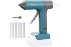 Tilswall Glue Gun for Dewalt 18V/20V Battery, Full Size Cordless Hot Glue Gun 90s Fast Preheating with 10PCS 0.43" Glue Sticks for Crafting, DIY and Home Repairs(Battery Not Included)