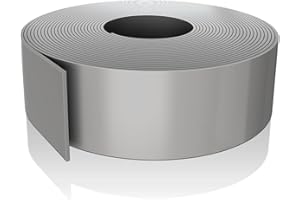 Forever Speed Rasenkante Kunststoff 2.2mm Rolle Glatt Kunststoff Beeteinfassung Rasenbegrenzung Beetumrandung 10m x 10cm Grau