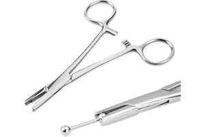 LAURITAMI 3mm 4mm 5mm Pince piercing, Pince à piercing pour boules, Pinces piercings pour modifier les piercings l'oreille de la lèvre du nombril de la langue du nez des sourcils