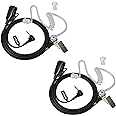 HYS 2.5mm 1 Pin Walkie Talkie Earphones with Microphone Security Headset Compatible with Motorola TLKR-T60 T61 T62 T80 T81 T82 T-92 H2O T80 Extreme (2 Pack)