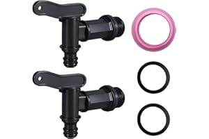 KWINFEI 2PCS Water Butt Tap Replacement Taps, Durable Plastic for Water Butt and Barrels, Leak-Proof Waterbutt Taps Compatible with Hose Connectors, Easy Fit Water Barrel Tap Kit for Garden Tanks