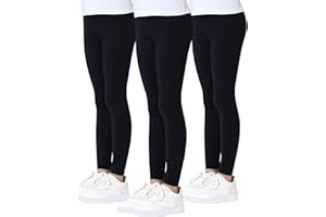 Charmi Leggings de Algodón Pantalones Deportiva Niñas Pack de 3