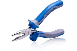 SPEEDWOX Szczypce z długim noskiem, do cięcia drutu, 13 cm, cięcie boczne, ze sprężyną, precyzyjne cążki do produkcji biżuterii, ząbkowane szczęki, profesjonalne, do rzemiosła stal chromowo-wanadowa