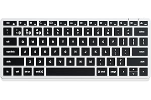 ‎SATECHI SATECHI Slim X1 Klawiatura Bezprzewodowa Bluetooth, Układ USA QWERTY, Podświetlana Konstrukcja do Wielu Urządzeń – do MacBook Air i Pro M5 M4, Mac Mini, iPad Air i Pro M5 M4, iMac i innych – Srebrna