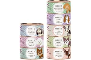 Terra Canis Lot de 8 boîtes de 100 g d'Aliment Nourriture Humide pour Chiens de Petite Taille, sans Céréales, avec des Matières Premières 100 % de Qualité Alimentaire