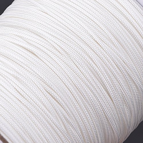 Outus 1,0 mm Weiß Geflochtene Lift Shade Cord Zugschnur für Jalousien Aluminium Blind Shade, Gartenbau Werk und Handwerk, 109 Yards/ Roll - 5