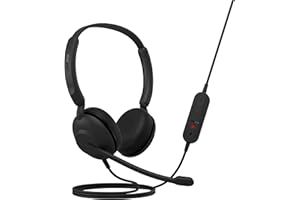 Nowość Jabra Evolve 10 - zestaw słuchawkowy z mikrofonem i funkcją redukcji szumów do komputerów stacjonarnych/laptopów — USB-A — lekki — sterowanie połączeniami/głośnością do spotkań online — czarny