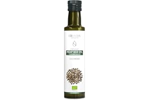 Essences Bulgaria Aceite de Semilla de Cáñamo Orgánico 250ml| Aceite 100% Natural Prensado en Frío | Calidad Extra Premium | Rico en Omegas | Ensaladas | Sin Aditivos ni Conservantes |Sin OMG | Vegano