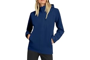 TOFOTL Herbst Impermeabile Moto Giacca Autunnale Donna Giubbino Leggero Impermeabile Poncho Antivento con Rain Mantella Pioggia