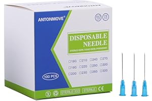 ANTONMOVE Dispensing Accessories Stainless Steel Industrial Pipes Laboratory Supplies 100pcs (23G 30mm/1.18in)