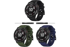 YASPARK Correa para Fenix 7X/Fenix 7X Solar/Fenix 6X/Fenix 6X Pro/Fenix 3 HR Pulsera, 26mm Silicona Pulsera Impermeable Correas de Repuesto para Fenix 7X Sapphire Solar/Fenix 3/Fenix 5X/Fenix 5X Plus