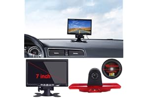 BERLINGAN 〔Kit telecamera per retromarcia〕7‘’ Monitor LCD + Obiettivo 18mm alta qualità Telecamera posteriore per auto HD 3° freno per Peugeot Expert/Fiat Scudo/Citroen Jumpy 2007 – 2016