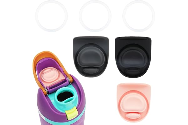 BOXOB 3st O-Tätningsringar och 3st Silikonproppar för Owala Freesip-Lock, Silikonpackning Vattenflaska BPA-Fria Tätningstillb