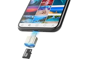 Lector de Tarjetas TF para iPhone iPad, Rocketek Micro SD Card Adapter Lightning MS Tarjetas de Memoria Lector de cámara Compatible con iPhone 14/13/12/11/X/ 8/7/ 6, iPad Mini