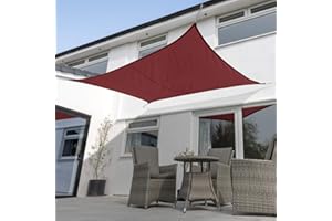 Kookaburra Waterproof Garden Sun Shade Sail Canopy in Wine 98% UV Block (4m x 3m Rectangle)