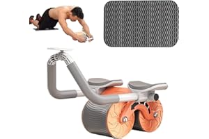 JOBERIO 2023 New Wheels Roller, 14,96-Zoll-Bauchmuskeltrainer, Leichter 2-in-1-Bauchroller mit Kniematte für die Körperfitness, Bauchroller mit Ellbogenstütze für das Training