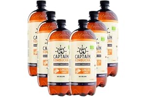CAPTAIN KOMBUCHA Pack 6X Bebida Kombucha Jengibre y limón 6L