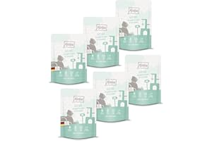 MjAMjAM - Mokra karma Premium dla kotów - Quetschie - Smaczna perliczka z dynią gotowaną na parze, 6-pak (6 x 300g), bezzbożowa z dodatkowym mięsem