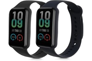 kwmobile 2 x bransoletka sportowa kompatybilna z Amazfit Band 7 – zestaw opasek fitness z silikonu TPU