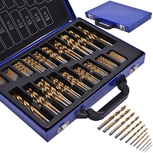 Spiralbohrer 230 tlg Bohrersatz Bohrerkoffer Stahl Metallbohrer Bohrer Set TITAN HSS TiN 1-10mm Sortiment Bohrerkassette - 2