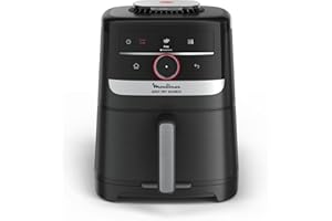 Moulinex Easy Fry Silence, air fryer 5L, 1,5 kg, Technologie Silence, Système Easy Clean & Store, Interface pas à pas intelligente, Noir, EZ5728F0