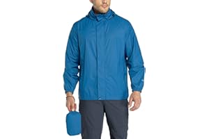 33,000ft Veste de pluie pliable avec capuche rangeable, légère et imperméable, coupe-vent, pour activité en plein air, pour homme