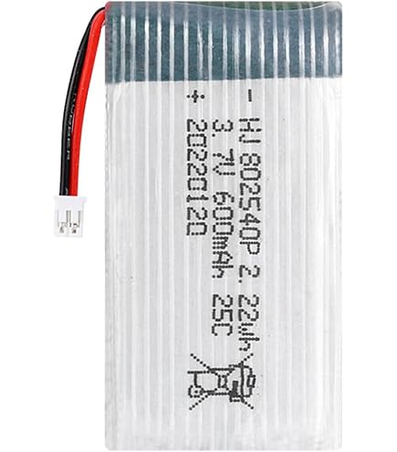 ZYGY 2PCS 3.7V 1200mAh 25C Lipo Batteria Drone RC con caricatore USB JST Plug per MJX T04 T05 T25 V2400HD V2450FPV V2450GPS X900 X9TW RC Quadcopter Batteria