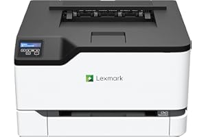 Lexmark C3326DW - Láser a Color (WiFi, LAN, hasta 24 ppm, impresión automática a Doble Cara), Color Negro y Gris