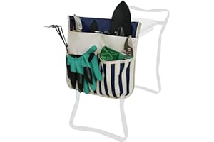 OHMILL Folding Garden Kneeler Seat Bags Kneeling Pad Garden Tools Bags Gardening Tote Bag Gardeners Bench Kneeling Bag Caddy Bags Gardeners Storage Bag Tote Organizer Yard Carrier Bag Hand Tool Storage