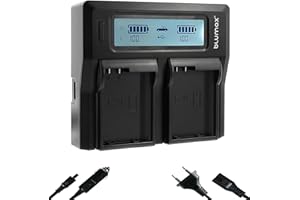 blumax Podwójna ładowarka LCD do akumulatorów Nikon EN-EL15c EN-EL15b EN-EL15a EN-EL15 – ładowarka jest kompatybilna z Nikon D500 D850 D7500 Z8 Z7 II Z6 III Z5 Zf