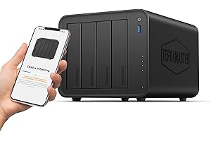 TERRAMASTER Memoria NAS de 4 bahías F4-425: CPU Intel x86 de cuatro núcleos, 4 GB de RAM, LAN de 2,5 GbE, servidor multimedia de almacenamiento conectado a la red para usuarios domésticos (sin disco