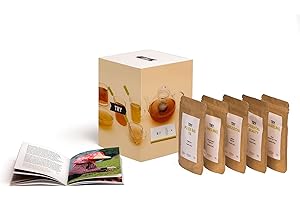 ‎TRY FOODS TRY Tee Geschenkbox - Tasting Set mit fünf Top-Teesorten & 60-seitiges Booklet - das perfekte Geschenk für Tee-Fans