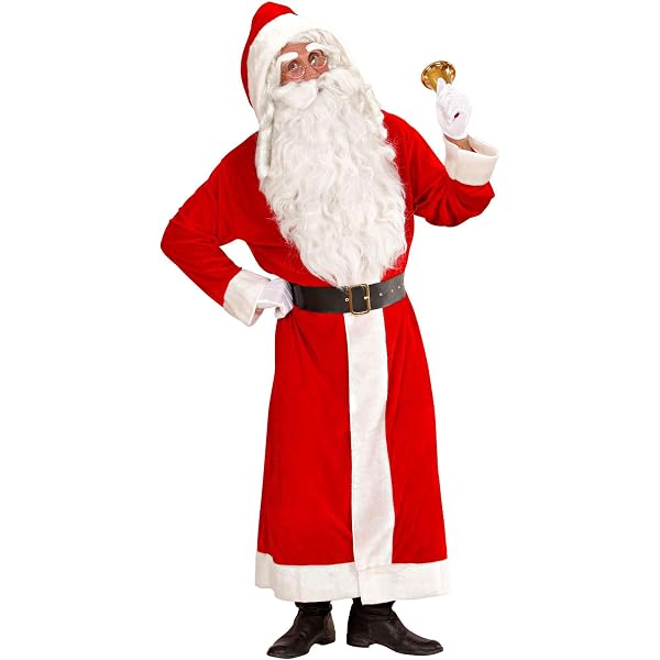 Weihnachtsmann Kostüm Komplettset Für Herren & Damen – Inkl. Perücke, Bart, Mütze & Accessoires