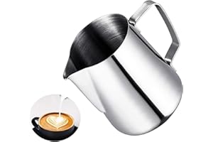 IDEAL SWAN 600ml Jarra Leche Accesorios Barista Lechera 304 Acero Inoxidable Jarra para Espuma de Leche 20oz Taza de Cafe de Mano Jarrita leche Metal para Espumar para Capuchino, Espresso, Latte Art