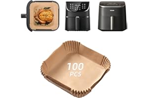 GADITIEK 100 pezzi Carta Forno per COSORI 5,5L 6L Friggitrice ad Aria Turbo Blaze 6L, Teglie Accessori per Air Fryer vaschette per COSORI Friggitrice ad Aria 6L CAF-DC601-KEU 5,5L Cp158-AF