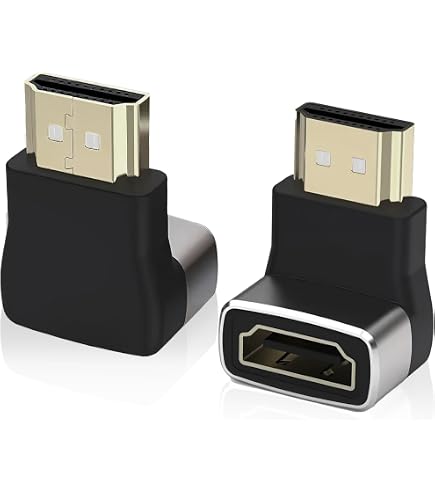 Adaptateur HDMI Coudé VCE 4K - 90° Et 270°, Plaqué Or, Compatible PS4, Xbox, TV