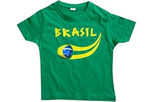 Supportershop T-Shirt Enfant Vert Brésil T-Shirt Enfant Vert Brésil Football