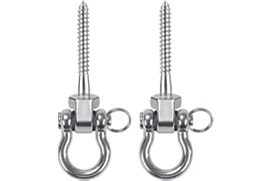 BeneLabel 2 szt. wiszących śrub, 13 cm, hamak, huśtawka, wieszak na huśtawkę, zestaw montażowy ze stali nierdzewnej, zestaw do montażu wewnątrz i na zewnątrz, na plac zabaw, krzesło, joga, worek