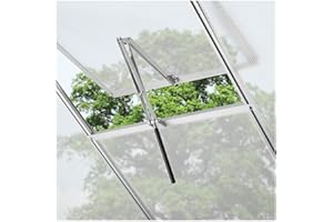 Fiqops Gewächshaus Fensteröffner, Hubkraft 7kg, Automatischer Fensterheber, Öffnen Schließen durch Temperatursteuerung automatisch Single Feder Fensteröffner für alle Gewächhäuser