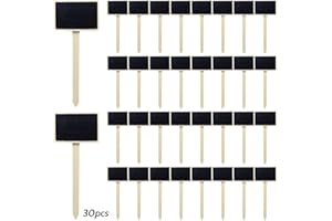 GVEYIQK 30 Pièces Étiquettes de Plantes, Etiquette Jardin Exterieur, Panneaux en Bois, Panneaux de Plantes en Bambou, Panneaux D'Étiquettes de Plantes de Jardin, pour Herbes, Fleurs, Légumes