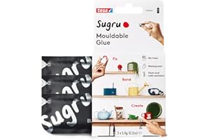 Sugru by tesa - Moldable Multi-Purpose Glue for Creative Fixing and Making, Black, 3 Piece
