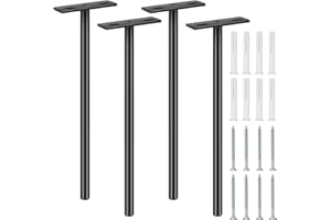 JTTXIU 4 Pezzi Staffa per Mensola Galleggiante, Staffe per Mensole Invisibili, Supporto per Mensola in Legno Parete Galleggianti Invisibili (20.4x6cm)