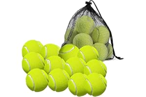 berjalan 12 Pack Tennis BäLle mit Tasche Zur Aufbewahrung - Gute QualitäT, Dickwandige Tennis BäLle - Perfekt für Tennis und Cricket
